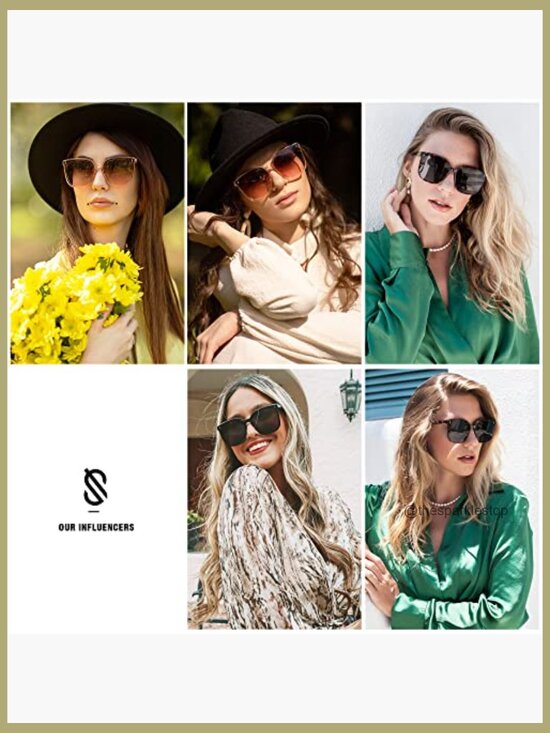 Vintage Style Square Sunglasses with UV400 Protection main image 6